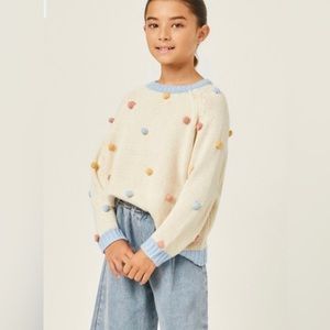 Girls Pom Pom Sweater